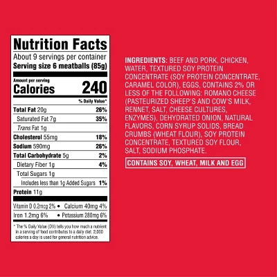 Italian Style Beef, Pork, & Chicken Meatballs - Frozen - 26oz - Good & Gather™ 5 Italian Style Beef, Pork, & Chicken Meatballs - Frozen - 26oz - Good & Gather™ - Image 3