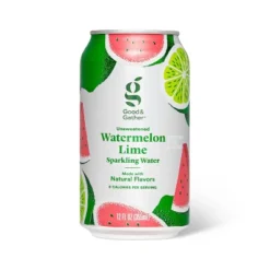 Watermelon Lime Sparkling Water - 8pk/12 Fl Oz Cans - Good & Gather™