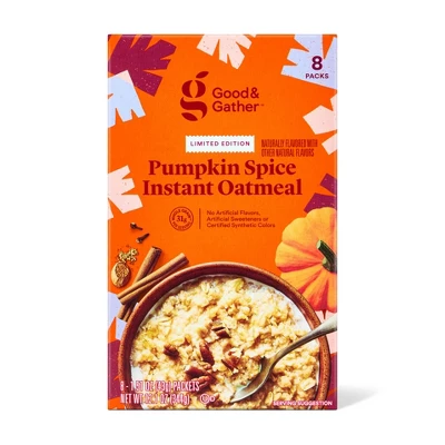 Pumpkin Spice Naturally Flavored With Other Natural Flavors Instant Oatmeal - 12.1oz - Good & Gather™ 6 Pumpkin Spice Naturally Flavored With Other Natural Flavors Instant Oatmeal - 12.1oz - Good & Gather™ - Image 4