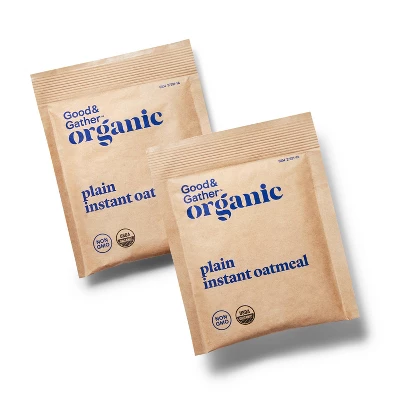 Organic Plain Instant Oatmeal Packet - 7.9oz/8ct - Good & Gather™ 3 Organic Plain Instant Oatmeal Packet - 7.9oz/8ct - Good & Gather™