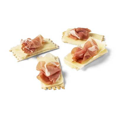 Prosciutto, Fontina Cheese Sliced, Long Cracker Crisps - 2.5oz - Good & Gather™ 3 Prosciutto, Fontina Cheese Sliced, Long Cracker Crisps - 2.5oz - Good & Gather™