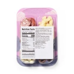 Teeny Tiny Lunch Bites Uncured Pepperoni, Mozzarella, Dark Chocolate Covered Pretzels & Yogurt Covered Raisins 3.2oz - Good & Gather™