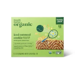 Organic Iced Oatmeal Cookie Whole Grain Baked Bar - 15.25oz/12ct - Good & Gather™ -Thrive Maket GUEST 9ed0852f bbf9 4358 bac7 3783583b0a5e