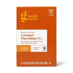 Naturally Flavored Caramel Macchiato Light Roast Coffee - 16ct Single Serve Pods - Good & Gather™ -Thrive Maket GUEST cc1a007b efed 4fd7 991a 55bf697f1dfa