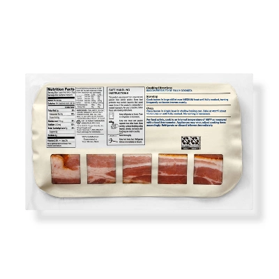 Uncured No Sugar Thick Cut Bacon - 12oz - Good & Gather™ 4 Uncured No Sugar Thick Cut Bacon - 12oz - Good & Gather™ - Image 2