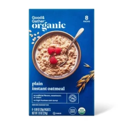Organic Plain Instant Oatmeal Packet - 7.9oz/8ct - Good & Gather™ 7 Organic Plain Instant Oatmeal Packet - 7.9oz/8ct - Good & Gather™ -Thrive Maket GUEST ef582aba 2d7f 4775 b2ff 915b1208c260
