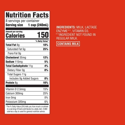 Lactose Free Vitamin D Milk - 0.5gal - Good & Gather™ 4 Lactose Free Vitamin D Milk - 0.5gal - Good & Gather™ - Image 2
